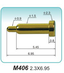 pogo pin for moilble phone M406 2.3x6.95 1 pin pogopin factory