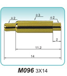 Copper spring terminal  M096 3×14 pogopin factory Connector price