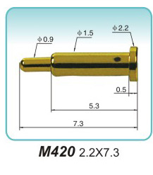 Spring contact pin M420 2.2x7.3pogopin factory Elastic electrode factory