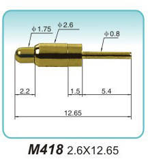 Spring probe M418 2.6x12.65 1 pin pogopin factory Elastic contact Vendor