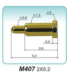 Antenna probe M407 2x5.2 1 pin pogopin factory Magnetic BOGO pin Vendor