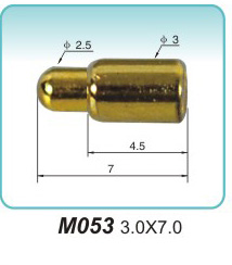 Brass spring terminal M053 3.0X7.0pogopin factory mozilla thimble factory