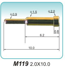 Charging probe M119 2.0X10.0 pogopin factory Precision car parts factory