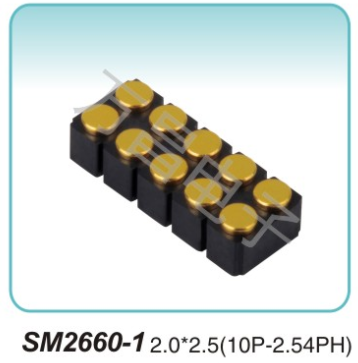 SM2660-1 2.0x2.5(10P-2.54PH)pogopin pogopin connector Thimble connector magnetic pogo pin connector