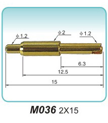 Electronic spring contacts M036 2X15