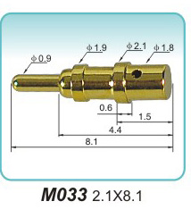 Spring contact pin M033 2.1x8.1