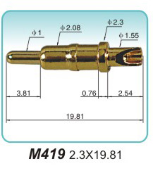 Spring probe M419 2.3x19.81