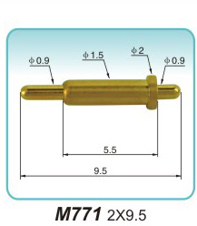 Double-ended spring probe M771 2X9.5