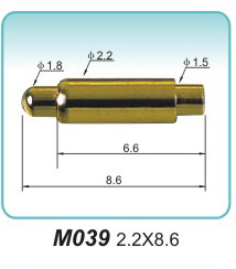 spring needle with battery connector M039 2.2x8.6