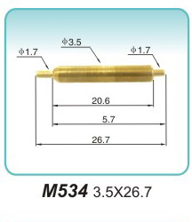 Double-ended spring thimble M534 3.5X26.7metal electrode Processing