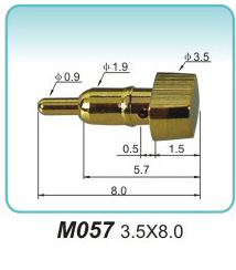 Charging pogo pin M057 3.5X8.08G RF Pogo Pin Processing