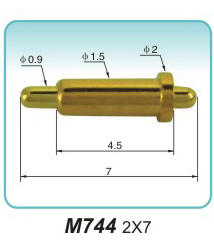 Double-ended spring probe M744 2X7pogo pin Manufacturing