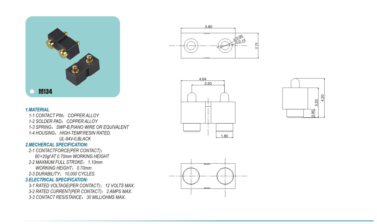 Electronic connector M134