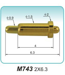 Double-ended spring probe M743 2X6.3