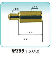 POGO PIN M386 1.5X4.8pogo connector factory