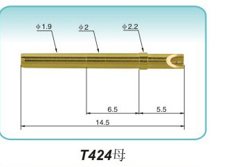 Pin type T424pogopin pogopin connector Thimble connector magnetic pogo pin connector