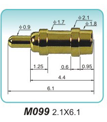 Spring contact needle Mo99 2.1x6.1