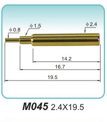 Ground spring thimble M045 2.4X19.5