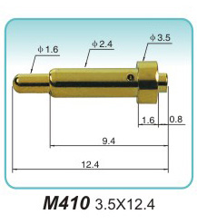 Electronic connector M410 3.5x12.4