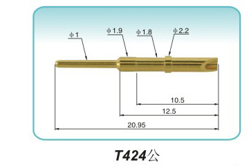 Pin type T424pogopin pogopin connector Thimble connector magnetic pogo pin connector