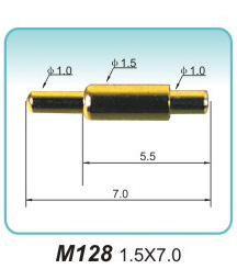 Double-ended spring thimble M128 1.5X7.0pogo pin connector company