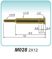 Spring contact pin M028 2x12