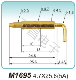 M1695 4.7X25.6(5A)Electronic Cigarette Pogo Pin Merchant