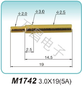 M1742 3.0X19(5A)Electronic Cigarette Pogo Pin factory