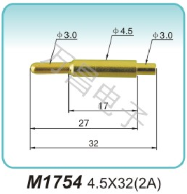 M1754 4.5X32(2A)Electronic Cigarette Pogo Pin Direct sales