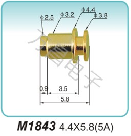 M1843 4.4X5.8(5A)gold electrode Processor