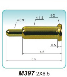 Negative contact pin M397 2x6.5