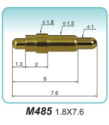 Double-ended spring probe M485 1.8X7.6metal electrode Vendor