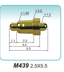 Double-ended spring pogo pin M439 2.5X5.5spring loaded pogo pins Production