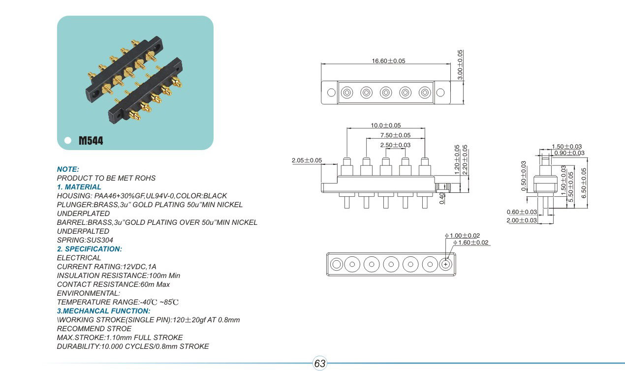 Probe connector M544