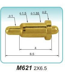 Antenna thimble connector M621 2X6.5metal electrode Processor