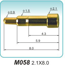 Electronic spring contacts M058 2.1X8.0