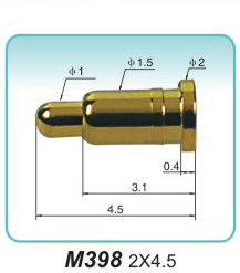 Negative contact pin M398 2x4.5