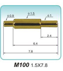 Spring contact needle M100 1.5x7.8