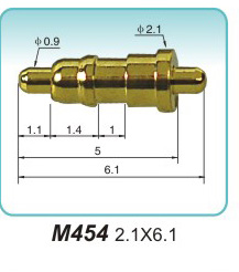 Double-ended spring pogo pin M454 2.1X6.1spring loaded pogo pins Processing