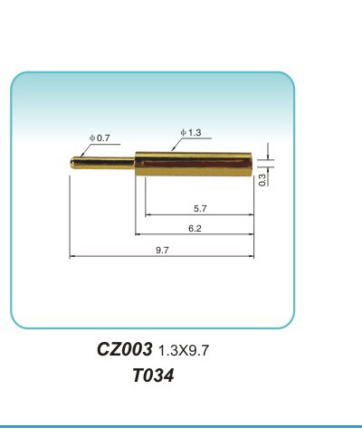 Pin type CZ003 1.3X9.7 T034pogopin pogopin connector Thimble connector magnetic pogo pin connector